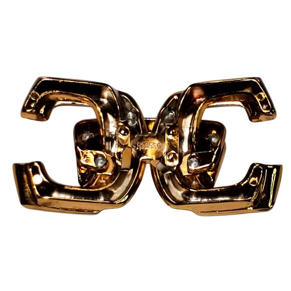 CC Gold Tone Buckle Unsigned Vtg 1.5" x 3" Numbered - Picture 3 of 6